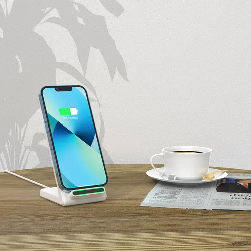 Vista 4 de Paquete de 2 cargadores inalámbricos rápidos para Samsung, soporte de carga inalámbrico de 15 W para iPhone de Apple, para Samsung Galaxy