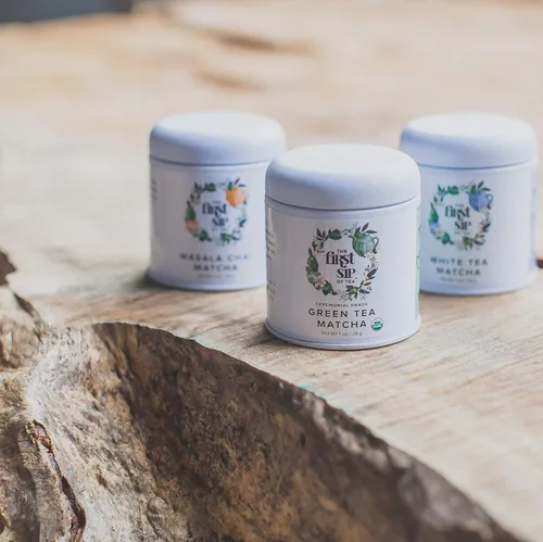 Vista 5 de Polvo de té blanco matcha, puro 1 oz, el primer sorbo de té, The Spice Hut