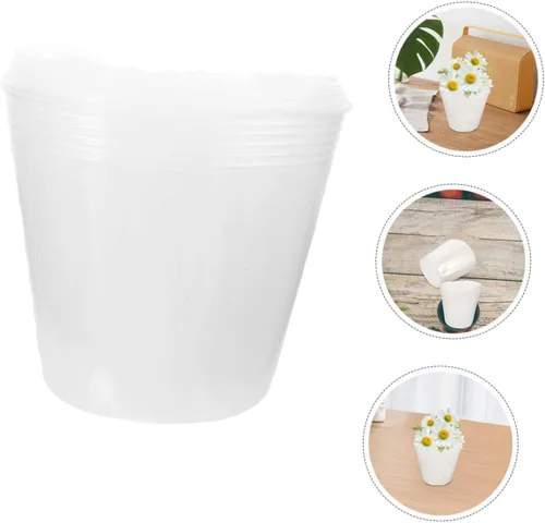 Vista 9 de BESPORTBLE 10 piezas de plástico transparente para macetas de interior y exterior, cestas de repuesto para plantas de jardín de 6.10 x 5.51 x 5.51