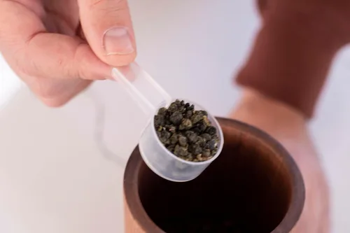 Vista 4 de Juego de 20 cucharas medidoras de 1 cucharada (15 ML) con mango corto para café - cucharas de plástico transparente para café, té suelto, proteínas