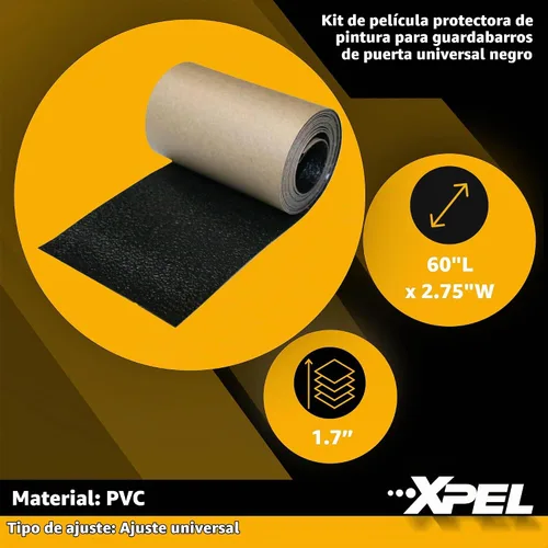 Vista 2 de Xpel negro kit de puerta guardia de sill (60 x 2.75 pulgadas) pintura película de protección universal