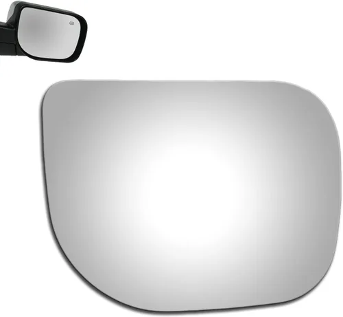 Vista 9 de WLLW Vidrio de espejo para 2004-2008 NISSAN TITAN 2005-2009 NISSAN ARMADA 2004 NISSAN PATHFINDER ARMADA Solo lado del conductor Izquierdo Plano
