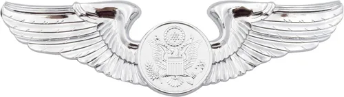 Vista 2 de Emblema de metal de la tripulación de la Fuerza Aérea