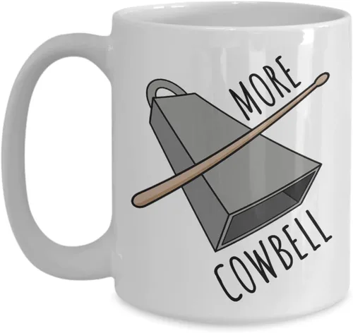 Vista 6 de Taza divertida para músico, más cencerro, regalo de percusión, regalo para profesor de música, regalo para baterista, regalo para miembro