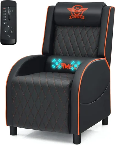 Vista 10 de Silla reclinable para juegos de masaje, color morado Púrpura