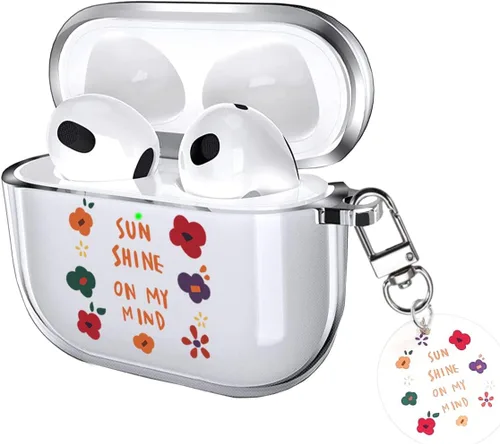 Vista 16 de Funda para AirPods 4 2024 con mosquetón de llavero, funda transparente para AirPods 4, diseño de anime, funda suave con adornos para niños, niñas