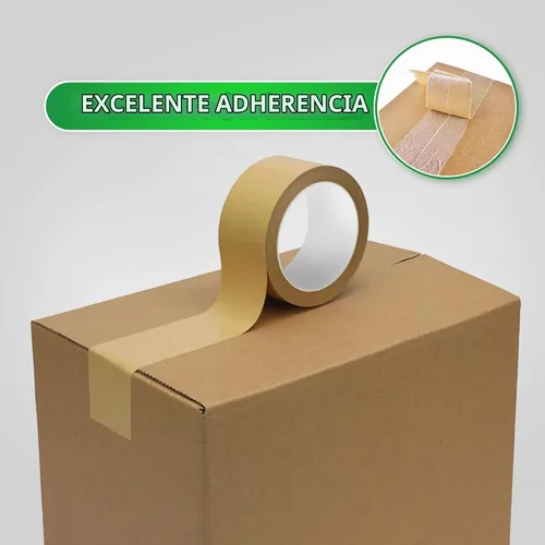 Vista 6 de TAPEBEAR Cinta de papel kraft ecológica, cinta de papel kraft biodegradable, cinta de embalaje writable reciclable, superficie sin revestimiento