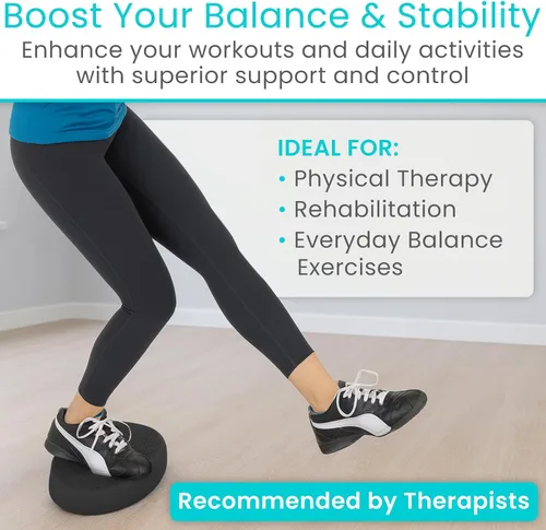 Vista 3 de Vive Almohadilla de equilibrio ovalada, cojín tambaleante para equipos de terapia física y rehabilitación, espuma suave para entrenamiento, yoga