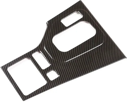 Vista 3 de Cubierta del panel de engranajes de la consola central del coche ABS para BMW Serie 5 E39 1998-2001 Accesorios de automóvil (fibra de carbono)