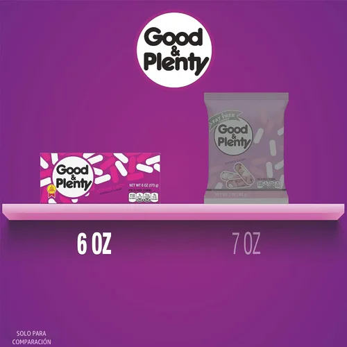 Vista 4 de Good & Pletty Candy, Dulces, sabor a regaliz negro clásico, caja de 6 onzas (paquete de 12)