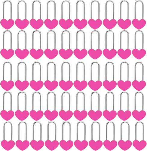 Vista 29 de Candado de amor VeYocilk de 3.5" 50mm en forma de corazón, candado de corazón negro para deseos de amor, ideal para bodas, San Valentín