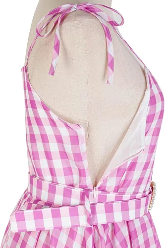 Vista 5 de GZ-LAOPAITOU Girls Pink Cosplay Costume Princess Dress Up Kids Birthday Party Halloween Costume