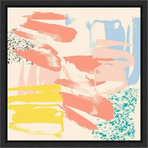 Vista 8 de Amanti Art Framed Canvas Wall Art 16x16 Retro Op II by Jennifer Goldberger, Framed Wall Art Canvas, Abstract Artwork, Traditional Decor, Small