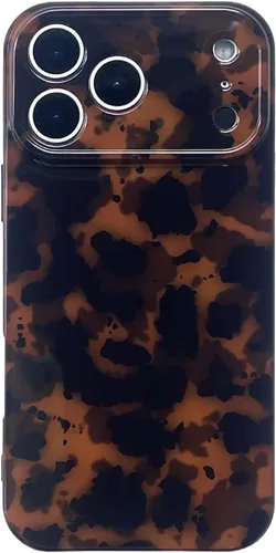 Vista 12 de Funda Compatible con iPhone 11, Caparazón de Tortuga Marrón Ámbar con Estampado de Leopardo Cubierta Retro Chic Elegante Clásica Linda Protectora