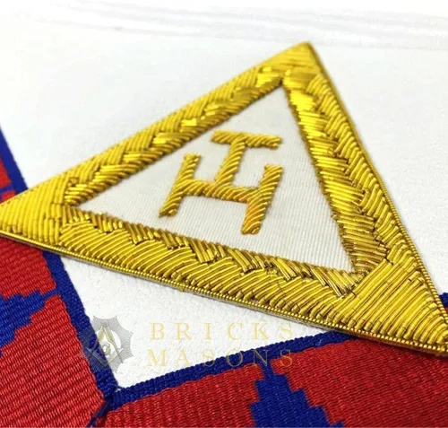 Vista 2 de Bricks Masons Companion Royal Arch English Regulation Delantal - Rojo y Azul