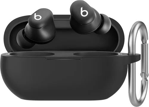 Vista 16 de Funda de silicona AhaStyle para Beats Powerbeats Pro 2 (2025) con kit de limpieza y mosquetón [Logotipo superior visible] Funda protectora completa