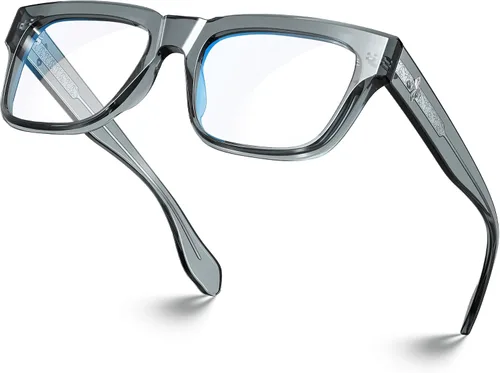 Vista 11 de VISOONE Fashion Square Frame Blue Light Blocking Glasses RANDI