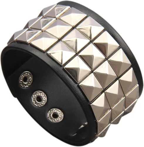 Vista 66 de Jeilwiy Pulseras de cuero punk para hombres, pulseras hechas a mano, brazalete ancho, joyería trenzada, color negro y marrón, ajustable, regalos