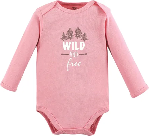 Vista 6 de Touched by Nature baby-girls Organic Cotton Long-sleeve Bodysuits