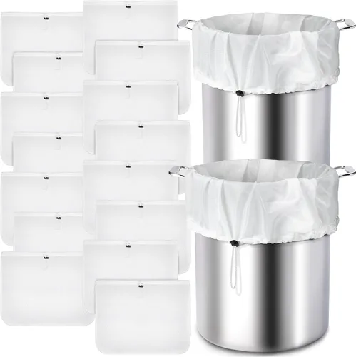 Vista 8 de Chumia Paquete de 5 Bolsas de Infusión Reutilizables Extra Grandes de 26 x 22 Pulgadas Filtros de Malla Fina para Cerveza Fría Bolsas de Colado