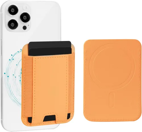Vista 13 de Cartera magnética elástica para iPhone de cuero magnético con soporte ajustable [capacidad para 9 tarjetas] teléfono para Apple 12 13 14 15 negro 1
