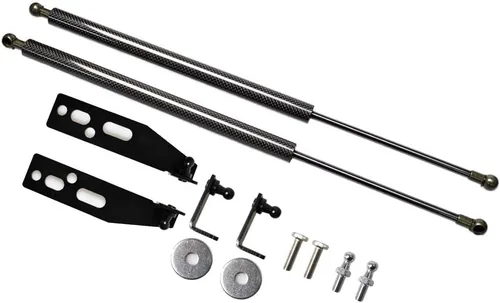 Vista 2 de TSUBASA Soportes de elevación para Fiat 500 2007-2022 Capó delantero Modificar fibra de carbono Amortiguadores de choque cargados a gas Barra