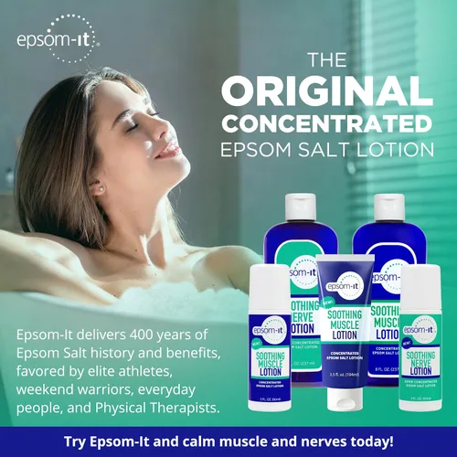 Vista 8 de Epsom-It Loción muscular calmante - Loción de sal de Epsom Roll On con árnica para rigidez muscular, molestias en piernas, rodillas y pies, crema