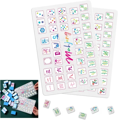 Vista 9 de Seenelling 4 tarjetas Mahjong Tile Shuffler, estilo clásico