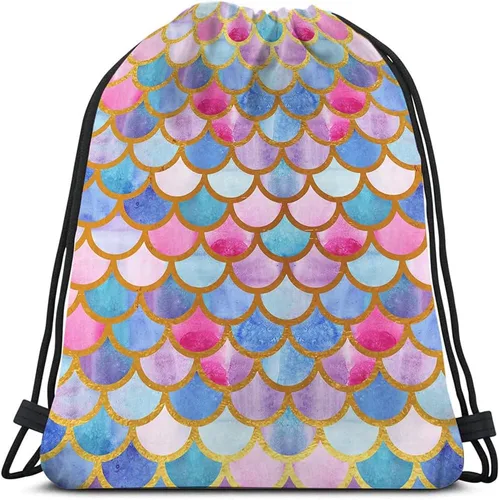 Vista 14 de Bolsas con cordón de rayas retro bohemias, mochila con cordón para gimnasio, Multi-a100, 14x16.9 Inch, Mochilas de viaje