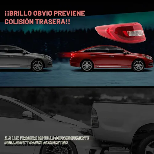Vista 6 de Luz trasera compatible con Hyundai Sonata 2015 2016 2017 sustituye a 92401C2000 HY2804129 (lado izquierdo del conductor)