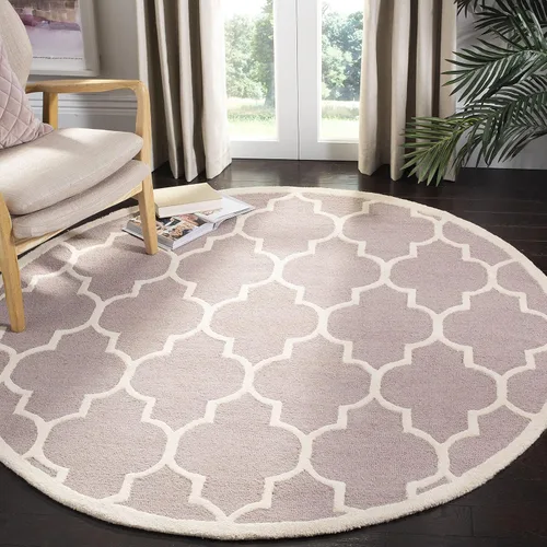 Vista 68 de Tapete Safavieh de la colección Cambridge, modelo CAM134X, hecho a mano, de lana de primera calidad, formas geométricas marroquíes, color gris
