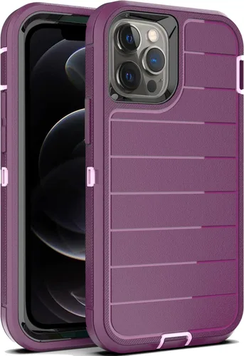 Vista 22 de YmhxcY Funda para iPhone 12/iPhone 12 Pro [2 Protectores de Pantalla de Vidrio Templado] Cubierta Duradera de 3 Capas A Prueba de Caídas/Funda