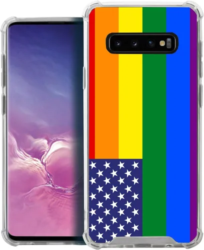 Vista 15 de CasesOnDeck - Funda compatible con Samsung Galaxy S10+ S10 Plus 6.4 pulgadas] S10+ Funda delgada, transparente y flexible de poliuretano