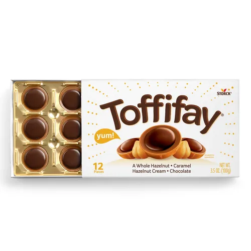 Vista 4 de Toffifay Caja de dulces de chocolate con avellana, 12 piezas (paquete de 2), 3.5 onzas