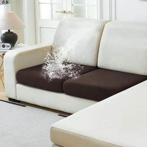 Vista 54 de NAISI Fundas de cojín impermeables de tela de terciopelo grueso lavable, 1 pieza, fundas individuales para sofá modular con parte inferior elástica