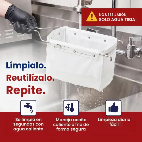 Vista 9 de MirOil - Máquina de filtro de aceite para freidora profunda, no necesita