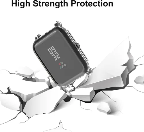 Vista 4 de Juego de 3 fundas protectoras de pantalla compatibles con Amazfit GTS 4 Mini/Bip U Pro/Bip S/Bip Lite/Bip 1S Watch, TPU de color suave a prueba