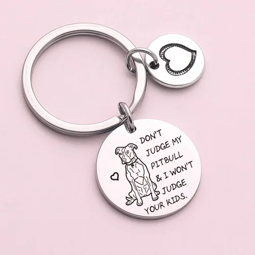 Vista 5 de Pitbull Owner - Llavero para perro y papá, joyería de Navidad, llavero veterinario