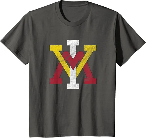 Vista 28 de Virginia Military Institute Camiseta VMI Keydets Distressed Primary, Negro