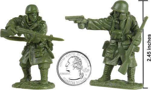 Vista 2 de BMC Korean War Winter Battle - 16pc OD Green United States Soldier Figures
