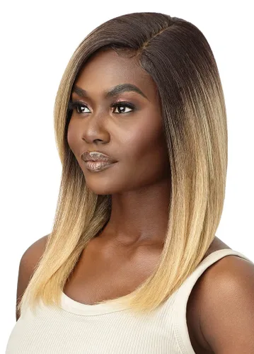 Vista 3 de Outre Peluca de encaje frontal - Natural Yaki 18" (marrón oscuro 2)