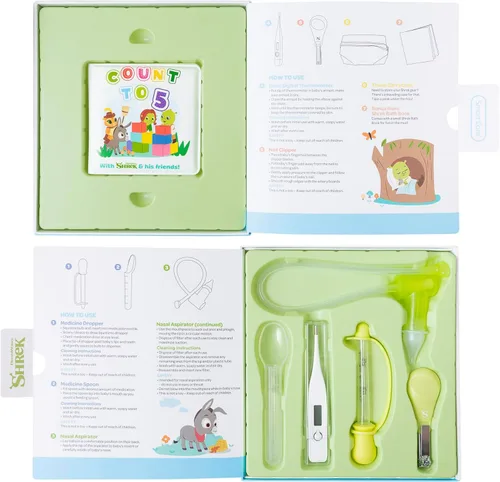 Vista 3 de Smart Care Shrek Healthy Ever After Baby Kit de cuidado de la salud para bebés, artículos esenciales para recién nacidos, regalos para recién