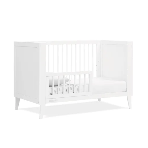 Vista 9 de Delta Children Ollie - Cuna convertible 4 en 1, certificada Greenguard Gold, color blanco Bianca