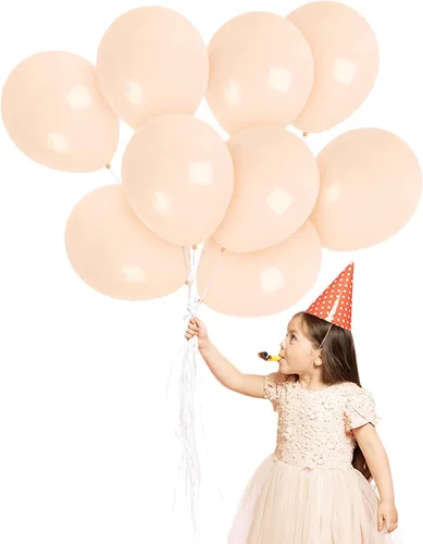 Vista 6 de Treasures Gifted Globos rosa pálido, globos rosa pastel, globos rosa rubor, globos rosa mate, globos rosa bebé de 12 pulgadas, globos rosas grandes
