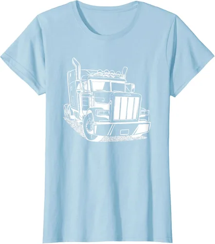 Vista 22 de Diesel Big Rig 18 Wheeler - Camiseta de camionero para camionero, Negro, S