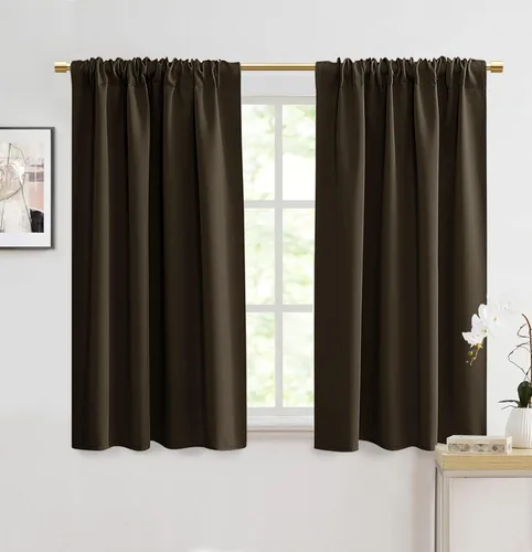 Vista 16 de Cortinas opacas de 48 pulgadas de largo, 34 pulgadas de ancho x 48 pulgadas de largo, cortinas opacas cortas con aislamiento térmico para Beige
