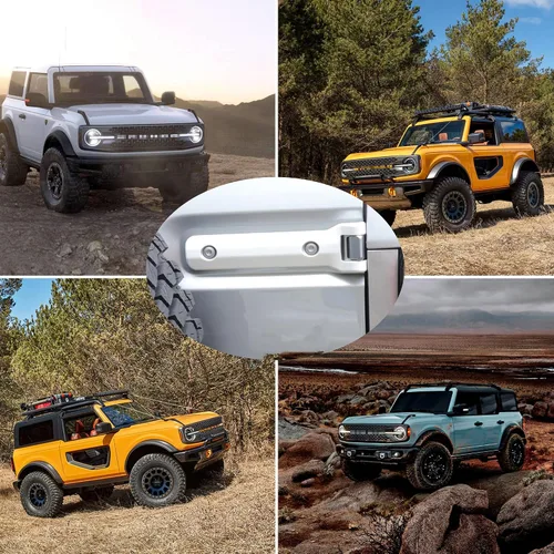 Vista 8 de Cubierta exterior de la bisagra del portón trasero para Ford Bronco 2021 Blanco