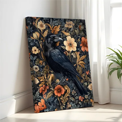 Vista 51 de Póster de Arte de Murciélago, Estilo William Morris Retro de Mediados de Siglo Botánico Victoriano Academia Oscura Decoración Gótica Galería 10a