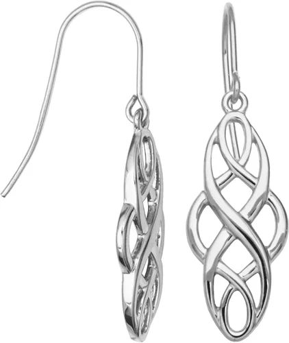 Vista 9 de Amazon Essentials Aretes colgantes de plata de ley con nudo celta oxidado (anteriormente colección Amazon)