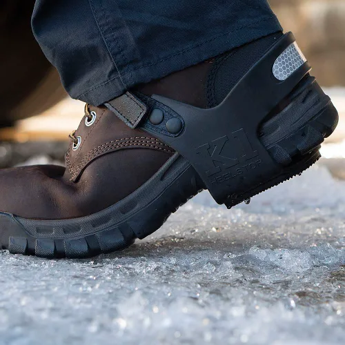 Vista 8 de Tacos de hielo K1 Heel-Stop - Ayudas de tracción para hombres y mujeres en nieve de invierno, picos de acero